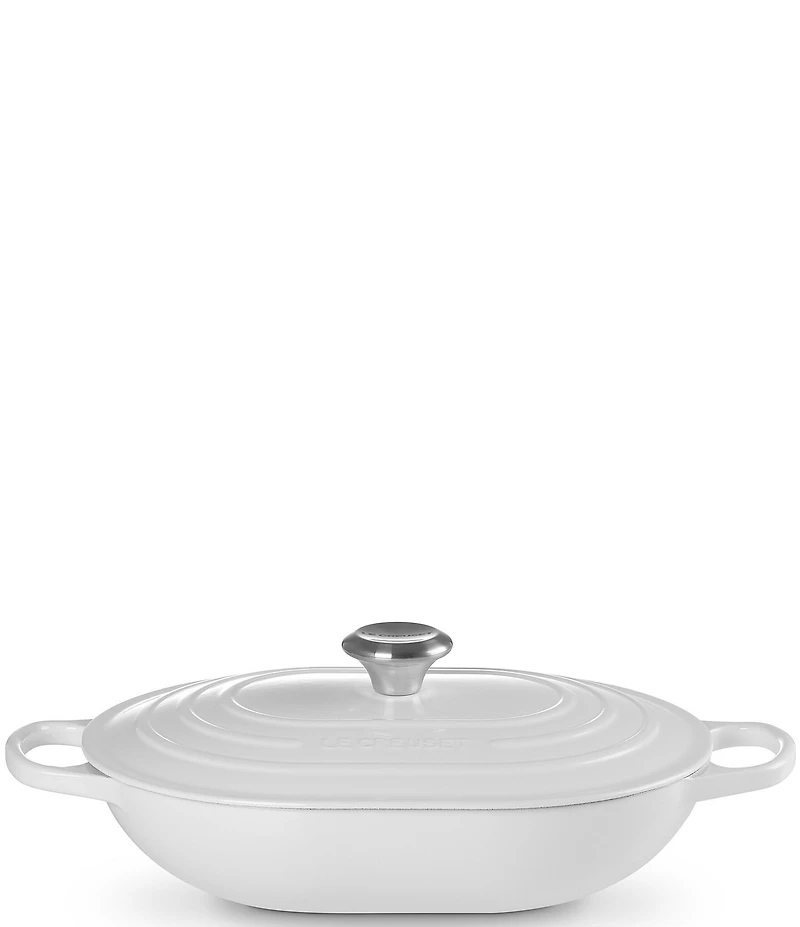 Le Creuset Signature Enameled Cast Iron Oblong Dutch Oven with Lid, 3.75-qt