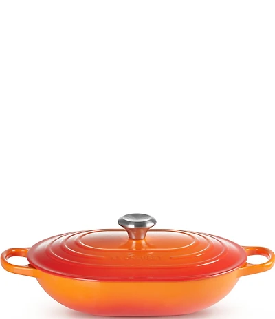Le Creuset Signature Enameled Cast Iron Oblong Dutch Oven with Lid, 3.75 Qt.