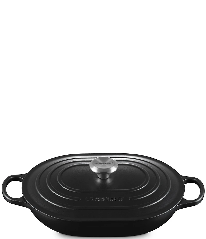Le Creuset Signature Enameled Cast Iron Oblong Dutch Oven with Lid, 3.75-qt