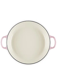 Le Creuset Signature Enameled Cast Iron White with Gold Knob Petal Braiser, 2.25qt.