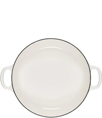 Le Creuset Signature Enameled Cast Iron White with Gold Knob Petal Braiser, 2.25qt.