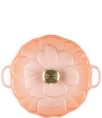 Le Creuset Signature Enameled Cast Iron White with Gold Knob Petal Braiser, 2.25qt.