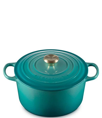 Le Creuset Signature Gold Knob Enameled Cast Iron Deep Dutch Oven, 6.75 Qt.