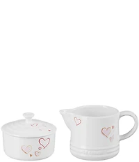 Le Creuset Signature Mon Coeur Hearts Cream and Sugar Set