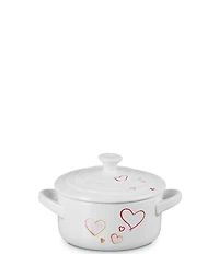 Le Creuset Stoneware Classic Round Mon Coneur Hearts Mini Cocotte, 8 oz.