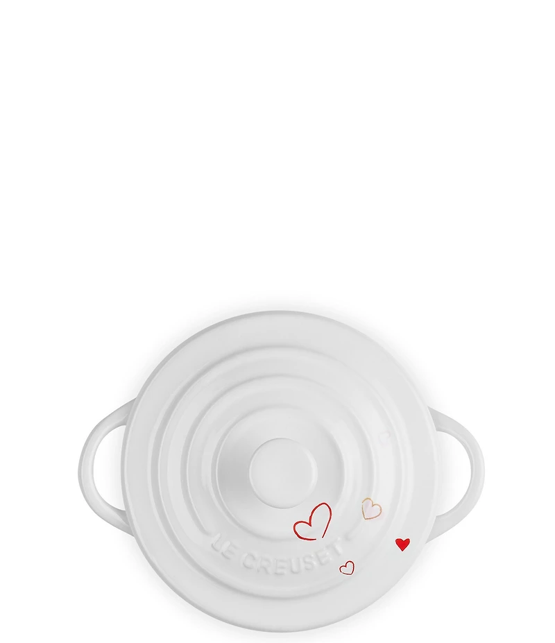 Le Creuset Stoneware Classic Round Mon Coneur Hearts Mini Cocotte, 8 oz.