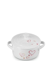 Le Creuset Stoneware Classic Round Mon Coneur Hearts Mini Cocotte, 8 oz.