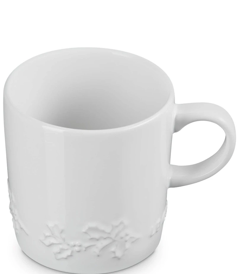 Le Creuset Stoneware Holly Collection Coffee Mug, 12- oz