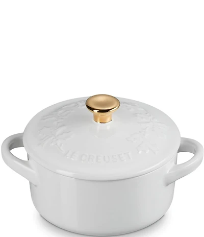Le Creuset Stoneware Holly Collection Mini Cocotte, 8-oz.