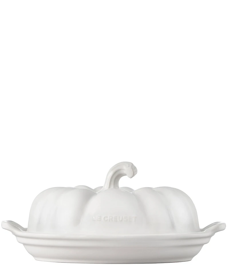 Le Creuset Stoneware Pumpkin Butter Dish, 8.3#double;