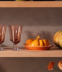 Le Creuset Stoneware Pumpkin Butter Dish, 8.3#double;