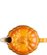 Le Creuset Stoneware Pumpkin Gravy Boat with Lid, 14 oz.