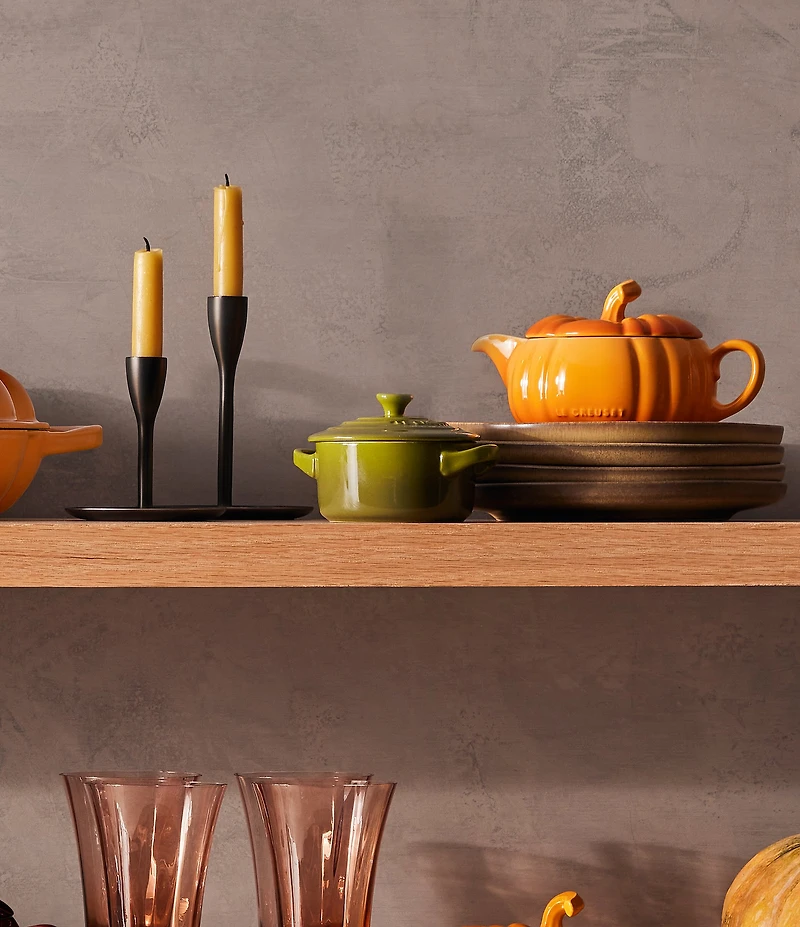 Le Creuset Stoneware Pumpkin Gravy Boat with Lid, 14 oz.