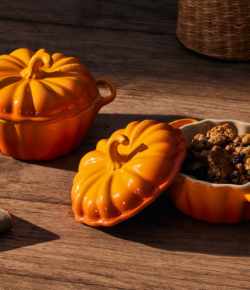 Le Creuset Stoneware Pumpkin Mini Cocotte, 12 oz.