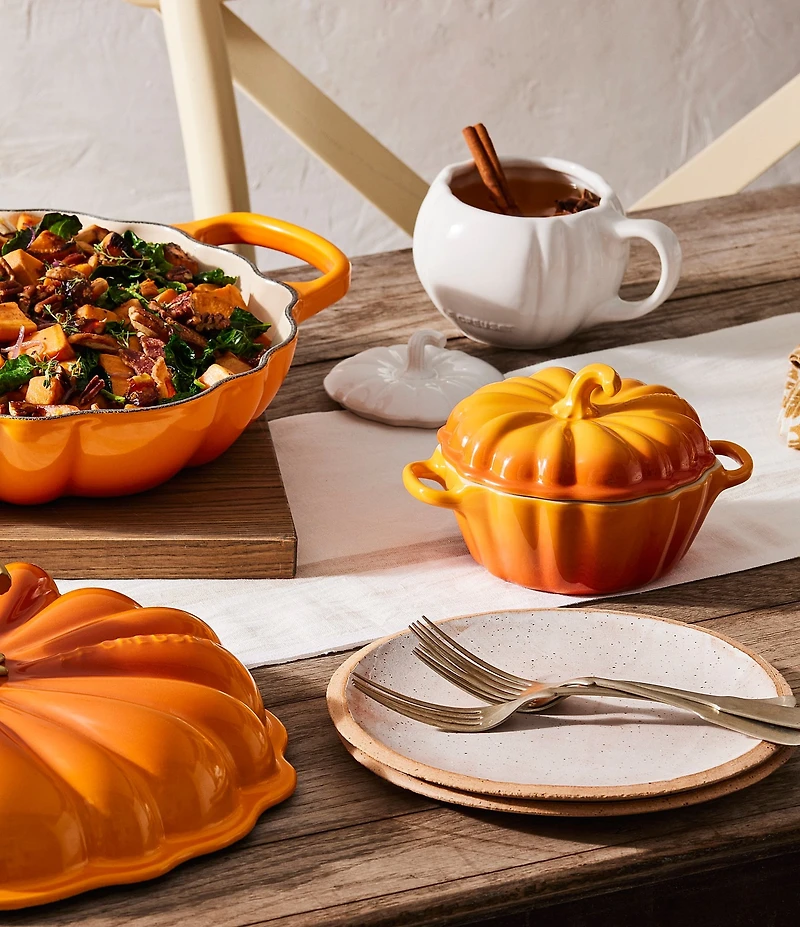 Le Creuset Stoneware Pumpkin Mini Cocotte, 12 oz.