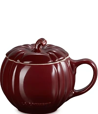 Le Creuset Stoneware Pumpkin Mug with Lid, 14-oz.