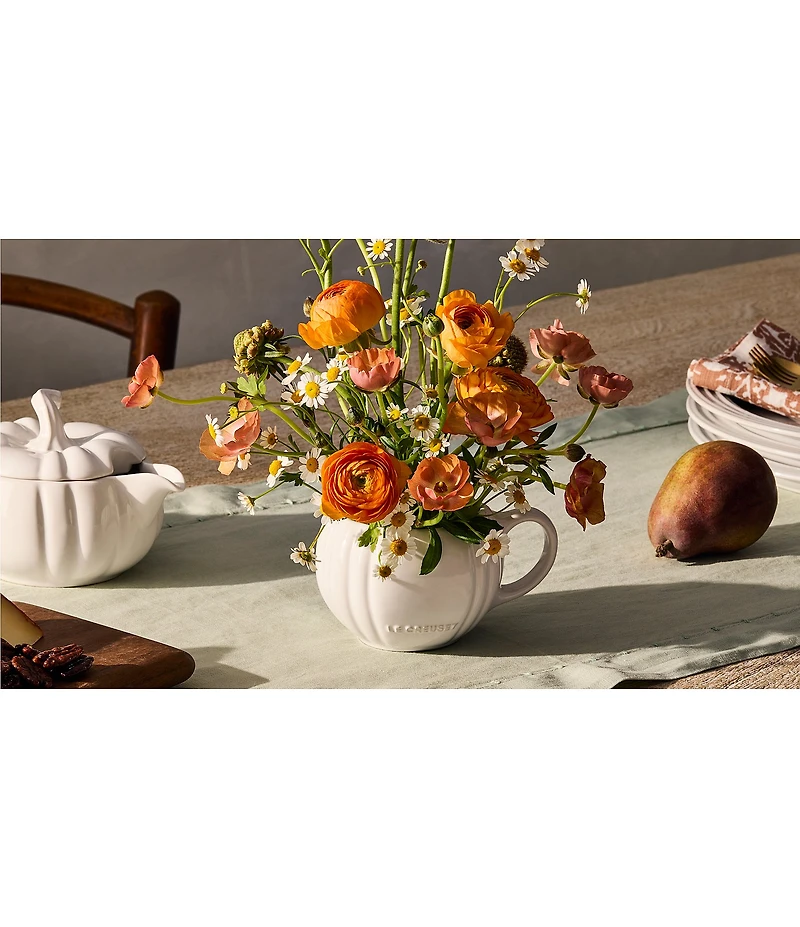 Le Creuset Stoneware Pumpkin Novelty Mug with Lid, 14-oz.