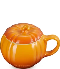 Le Creuset Stoneware Pumpkin Mug with Lid, 14-oz.