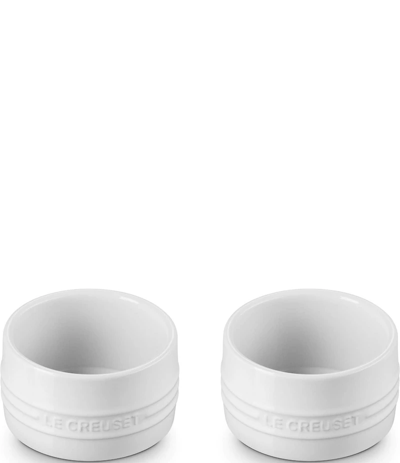 Le Creuset Stoneware Round Ramekin Straight Wall, Set of 2