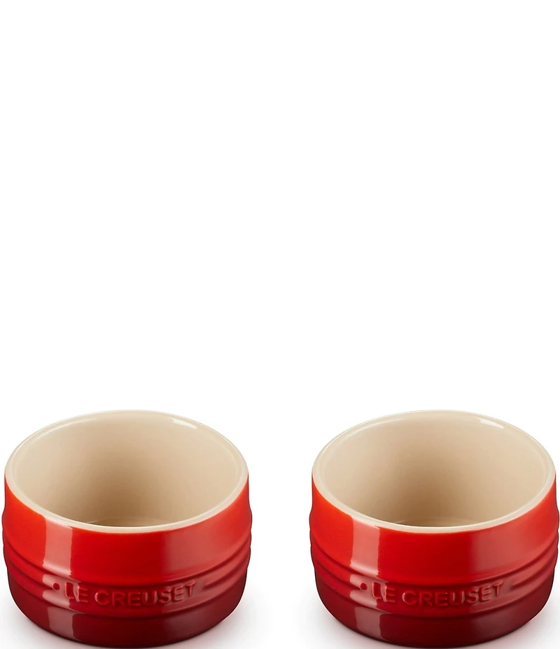 Le Creuset Stoneware Round Ramekin Straight Wall, Set of 2