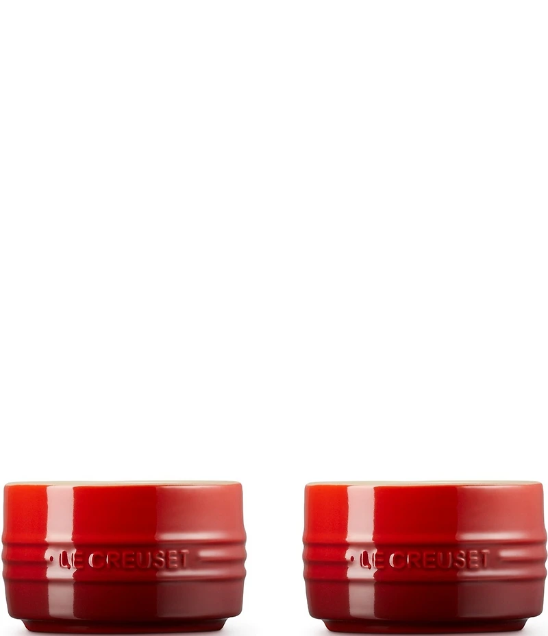 Le Creuset Stoneware Round Ramekin Straight Wall, Set of 2