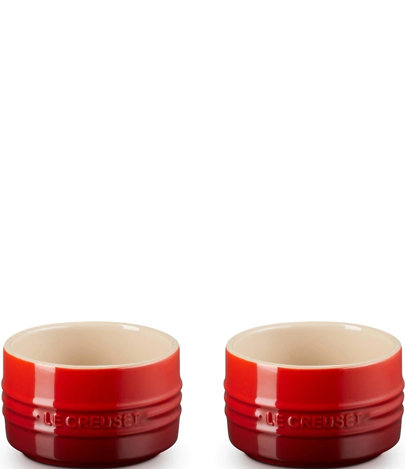 Le Creuset Stoneware Round Ramekin Straight Wall, Set of 2