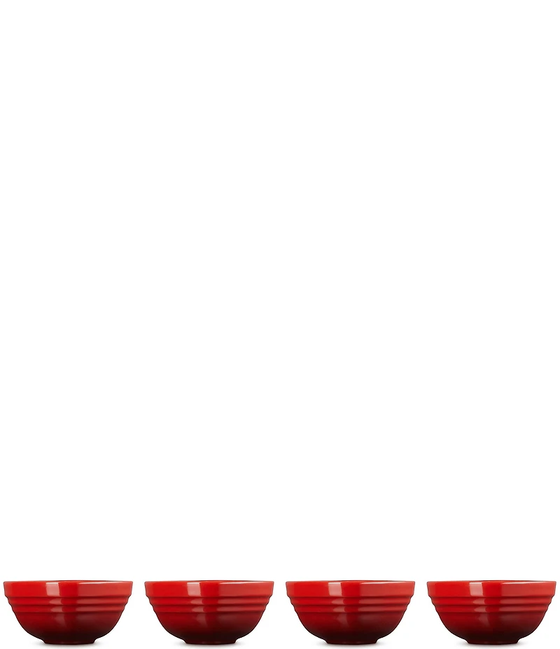 Le Creuset Stoneware Set Of 4 Heart Mini Bowl