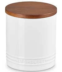 Le Creuset Stoneware Signature Canister with Wood Lid