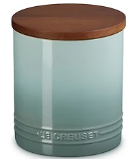 Le Creuset Stoneware Signature Canister with Wood Lid