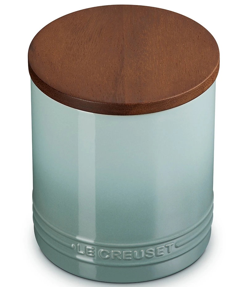 Le Creuset Stoneware Signature Canister with Wood Lid