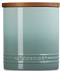 Le Creuset Stoneware Signature Canister with Wood Lid