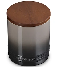 Le Creuset Stoneware Signature Canister with Wood Lid
