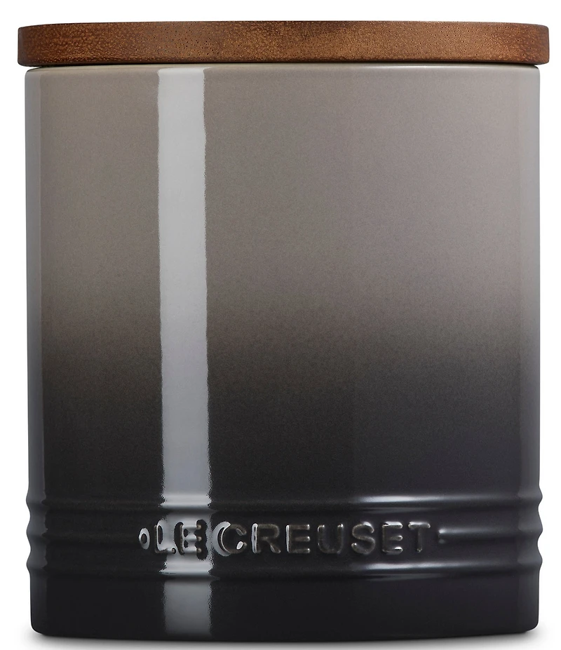 Le Creuset Stoneware Signature Canister with Wood Lid