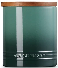 Le Creuset Stoneware Signature Canister with Wood Lid