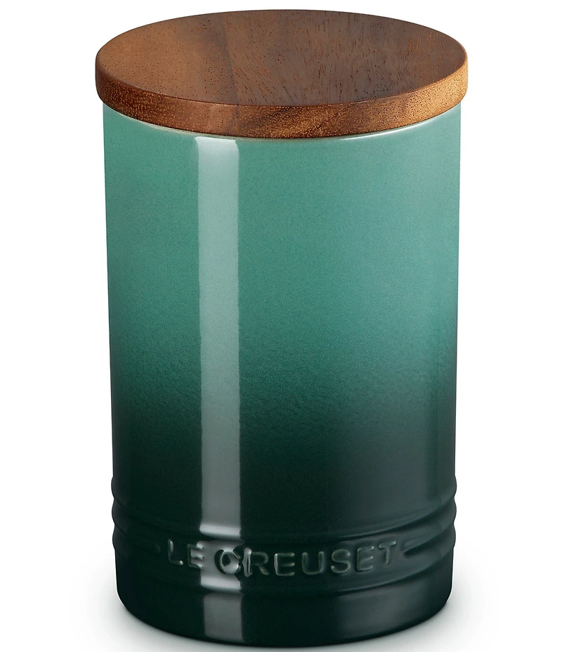 Le Creuset Stoneware Signature Canister with Wood Lid, 26 oz.