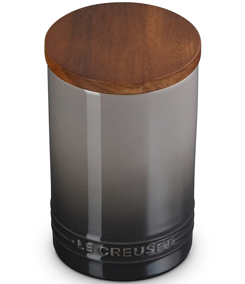 Le Creuset Stoneware Signature Canister with Wood Lid, 26 oz.