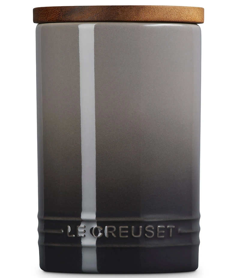 Le Creuset Stoneware Signature Canister with Wood Lid, 26 oz.