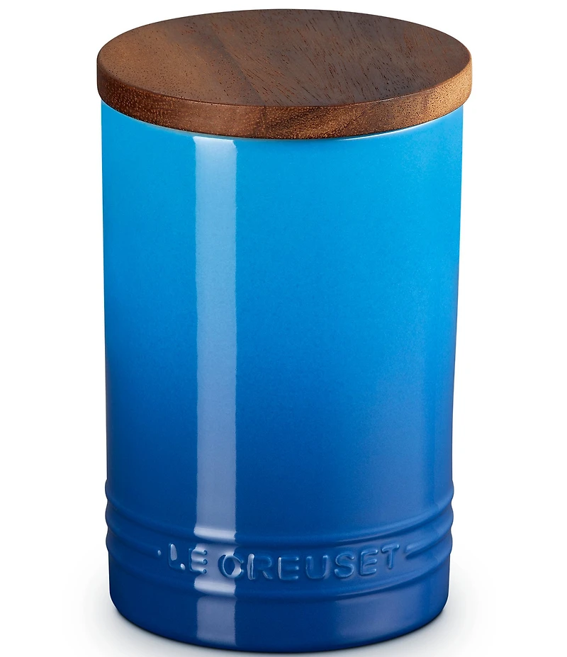 Le Creuset Stoneware Signature Canister with Wood Lid, 26 oz.