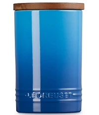 Le Creuset Stoneware Signature Canister with Wood Lid, 26 oz.
