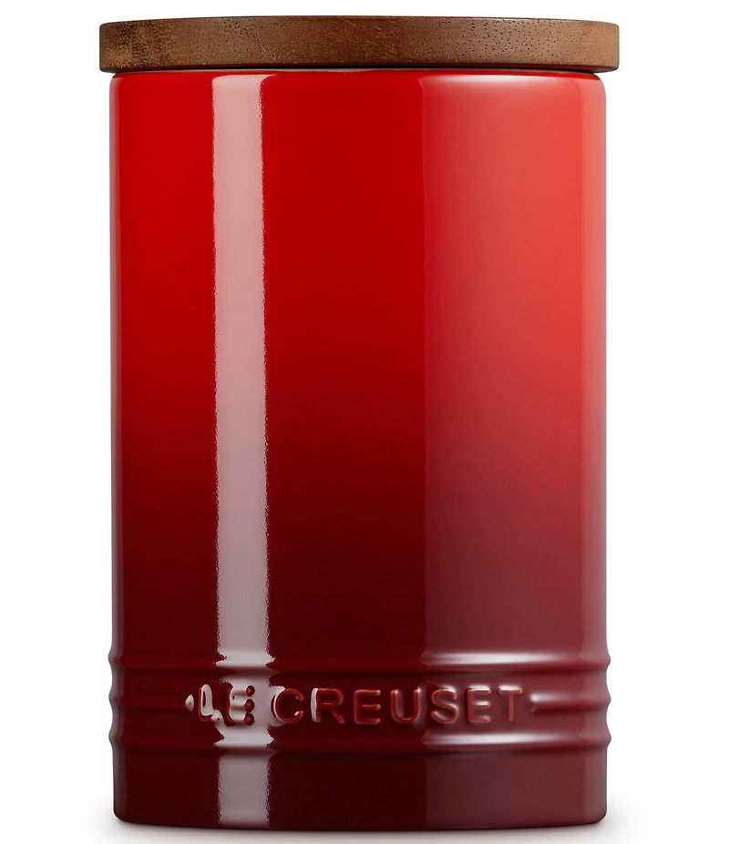 Le Creuset Stoneware Signature Canister with Wood Lid, 26 oz.