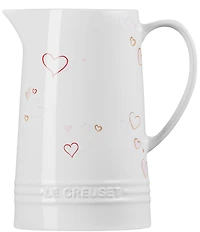 Le Creuset Stoneware Signature Pitcher Mon Coeur Hearts 1.6-Quart