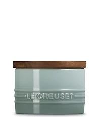 Le Creuset Stoneware Signature Salt Cellar with Wood Lid, 7-oz.