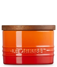 Le Creuset Stoneware Signature Salt Cellar with Wood Lid, 7-oz.