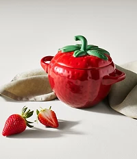 Le Creuset Stoneware Strawberry Mini Cocotte, 16 oz.