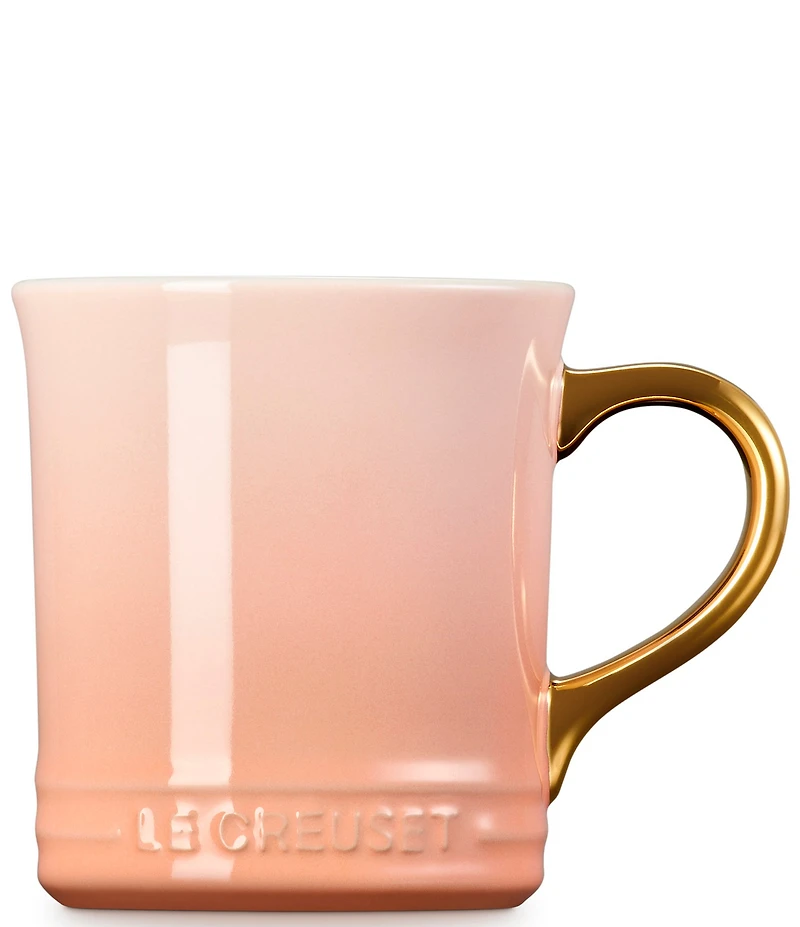 Le Creuset Stoneware Gold Metallic Handle Mug