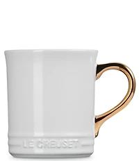 Le Creuset Stoneware Gold Metallic Handle Mug
