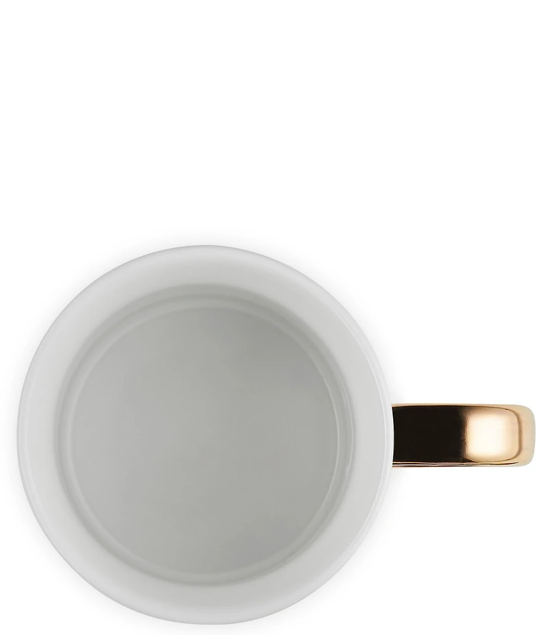 Le Creuset Stoneware Gold Metallic Handle Mug