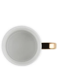 Le Creuset Stoneware Gold Metallic Handle Mug