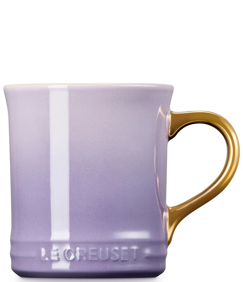 Le Creuset Stoneware Gold Metallic Handle Mug