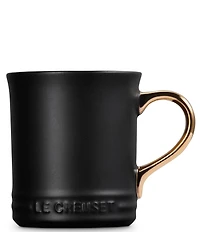 Le Creuset Stoneware Gold Metallic Handle Mug